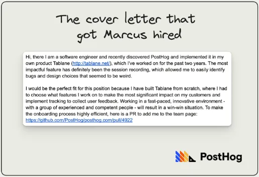 PostHog Cover Letter